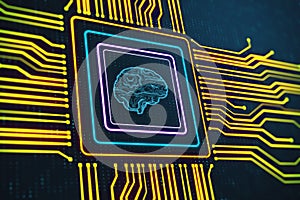 Digital brain scheme as a chip in a microchip