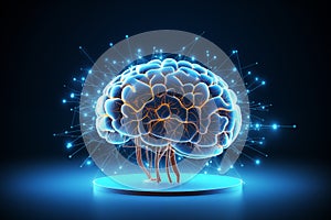 Digital brain. Science and Technology concept. Concept of human intelligence. By generative Ai