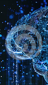 AI Neural Analysis: Digital Patterns and Binary Code Brain Representation