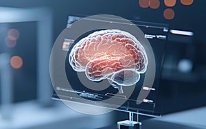 Digital Brain Visualization on Computer Screen