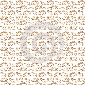 Digital brown figures and white color paper