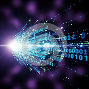 Digital burst of binary code