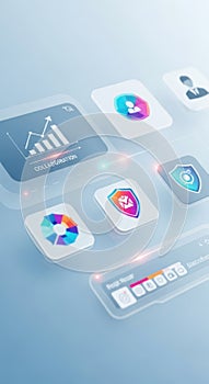 Digital Business Collaboration and Security Concept