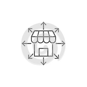 Digital business, distribution icon. Element of digital business icon. Thin line icon for website design and development, app