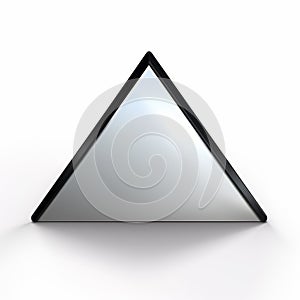 Digital Cad Mirror Triangle: Enhanced Design On White Background