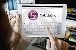 Digital Calculator Webpage Application Concept