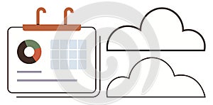 Digital Calendar with Cloud Storage Concept for Data Tracking and Management Solutions