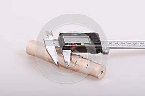 Digital caliper & bronze spigot