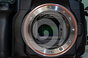 Digital Camera APS-C Sensor and lens mount photo