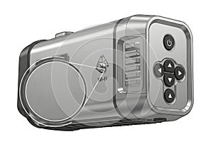Digital camera device isolated on transparent background