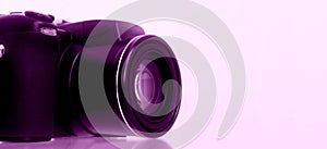 Digital Camera with Grape Background