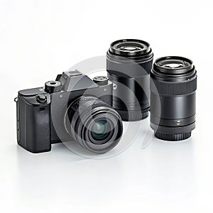 Digital camera with interchangeable lenses