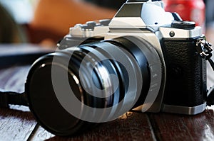 Digital camera with lens