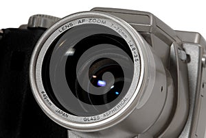 Digital camera lens detail closeup