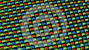 Digital camera matrix - super close up - RGB red green blue pixels light photo diode silicon sensor. Photosite matrix
