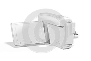 Digital camera mockup isolated on a white background