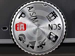 Digital Camera Mode Dial close up