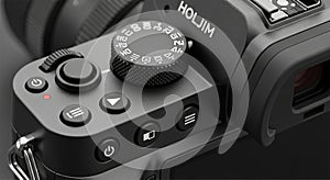 Of a digital camera s control panel featuring a mode dial with