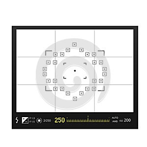 Digital camera with screens of shooting modes template