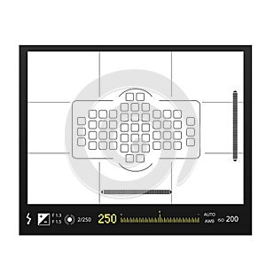 Digital camera with screens of shooting modes template