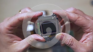 Digital camera, view of the apsc sensor