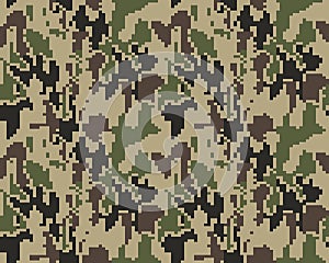 Digital camouflage pattern,  Seamless