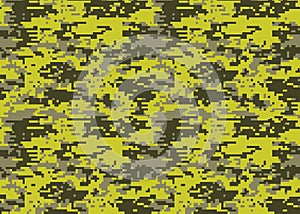 Digital camouflage pattern. Woodland camo texture. Camouflage p