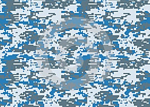 Digital camouflage pattern. Woodland camo texture. Camouflage p