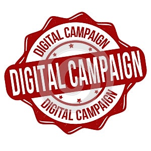 Digital campaign grunge rubber stamp