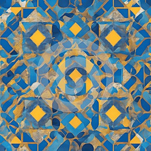 Digital Ceramic tile pattern professional art generated by Ai