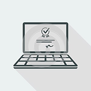 Digital certificate - Vector icon for computer website or application