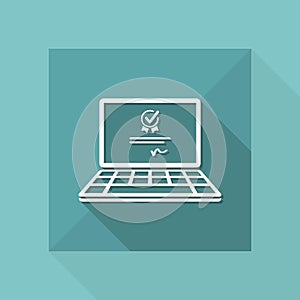 Digital certificate - Vector icon for computer website or application