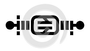 Digital Chain Link Icon Vector, Connectivity and Security, vector design Generative AI