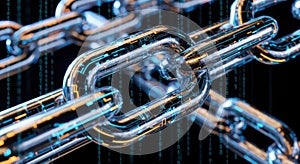 Digital Chain Links with Binary Code and Circuitry Patterns 2