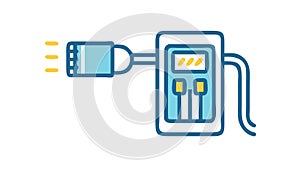 Digital Charging Device Icon, Power Management System, vector design Generative AI