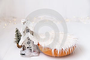 Digital christmas newborn background for composite