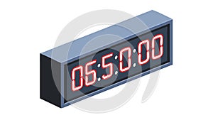 Digital Chronometer Countdown Timer Display Vector Art, vector design Generative AI