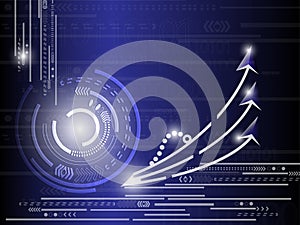 Digital Circle Arrow Abstract background photo