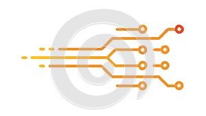 Digital Circuit Board Lines Network Connection Vector, vector design Generative AI