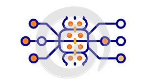 Digital Circuit Board: Network Connectivity Data Flow Tech, vector design Generative AI