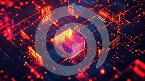 Digital circuit board processing big data energy