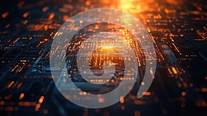 Digital circuit board processing data and connecting network