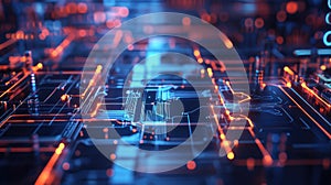 Digital circuit board processing data forming a network