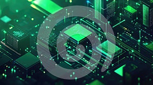 Digital circuit board processing data and information flow