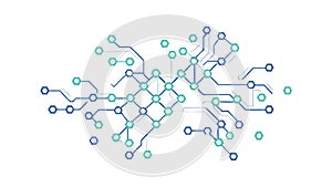 Digital Circuit Board Vector Abstract Network Technology Element Design vector design Generative AI