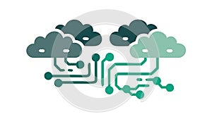 Digital Circuit Intelligence, AI Computing, Neural Network, vector design Generative AI