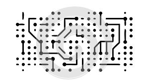 Digital Circuit Lines: Abstract Technology Pattern, vector design Generative AI