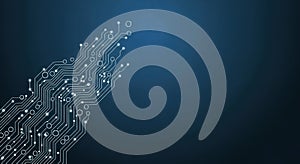 Digital circuitry abstract background futuristic technology data flow concept computer chip design