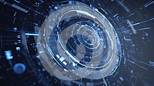 Digital circular data stream processing abstract technology