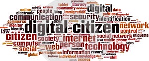 Digital citizen word cloud
